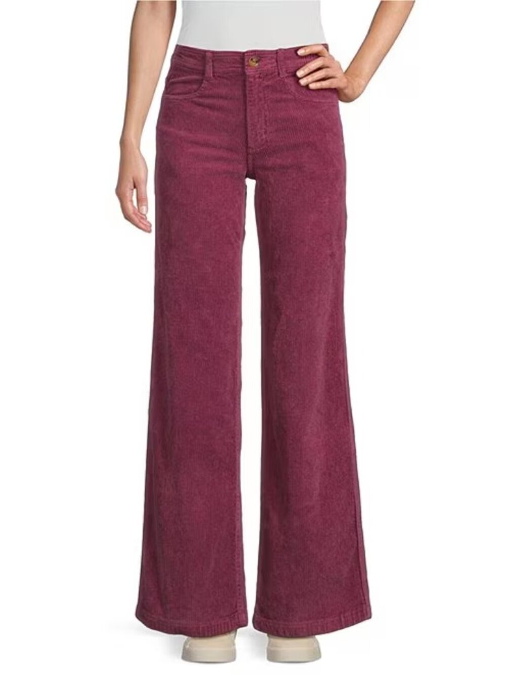 NWT sz 25 Blackberry Billabong Be Free Wide Leg Corduroy Pants Cords
